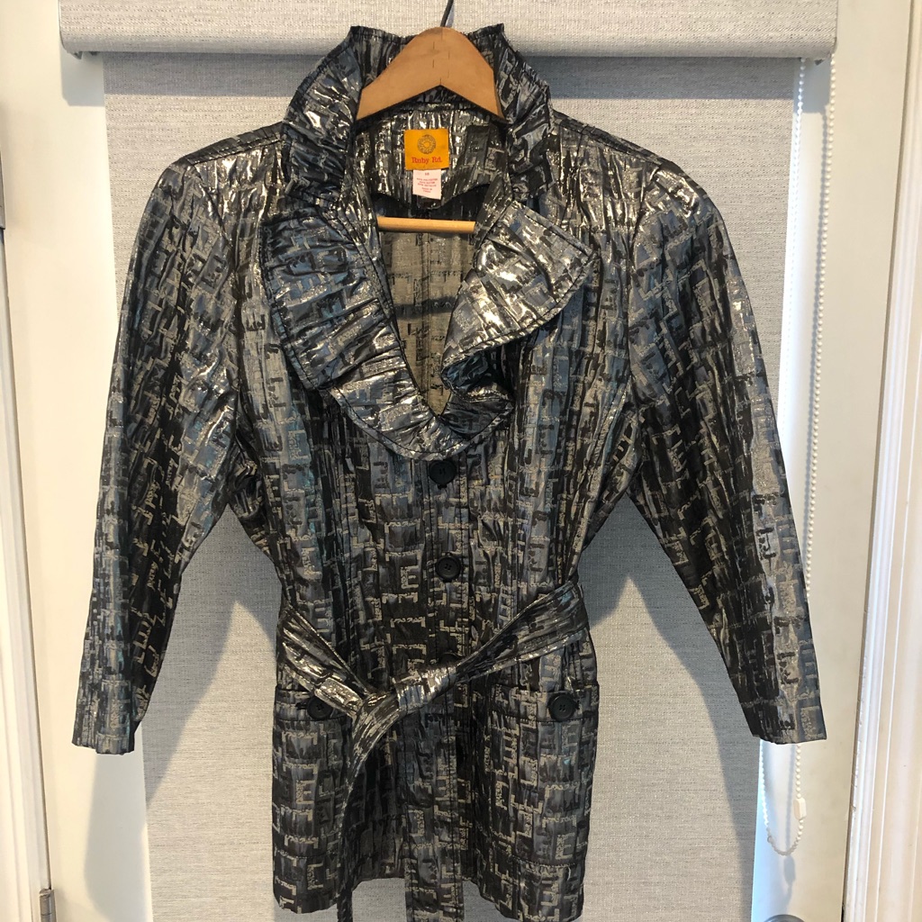 Ruby Rd. Jacket Metallic Button Up